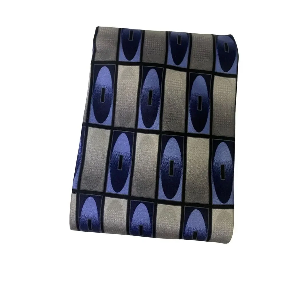 #6634 Giorgio Brutini Blue Black and Gray Mens Necktie, Tie